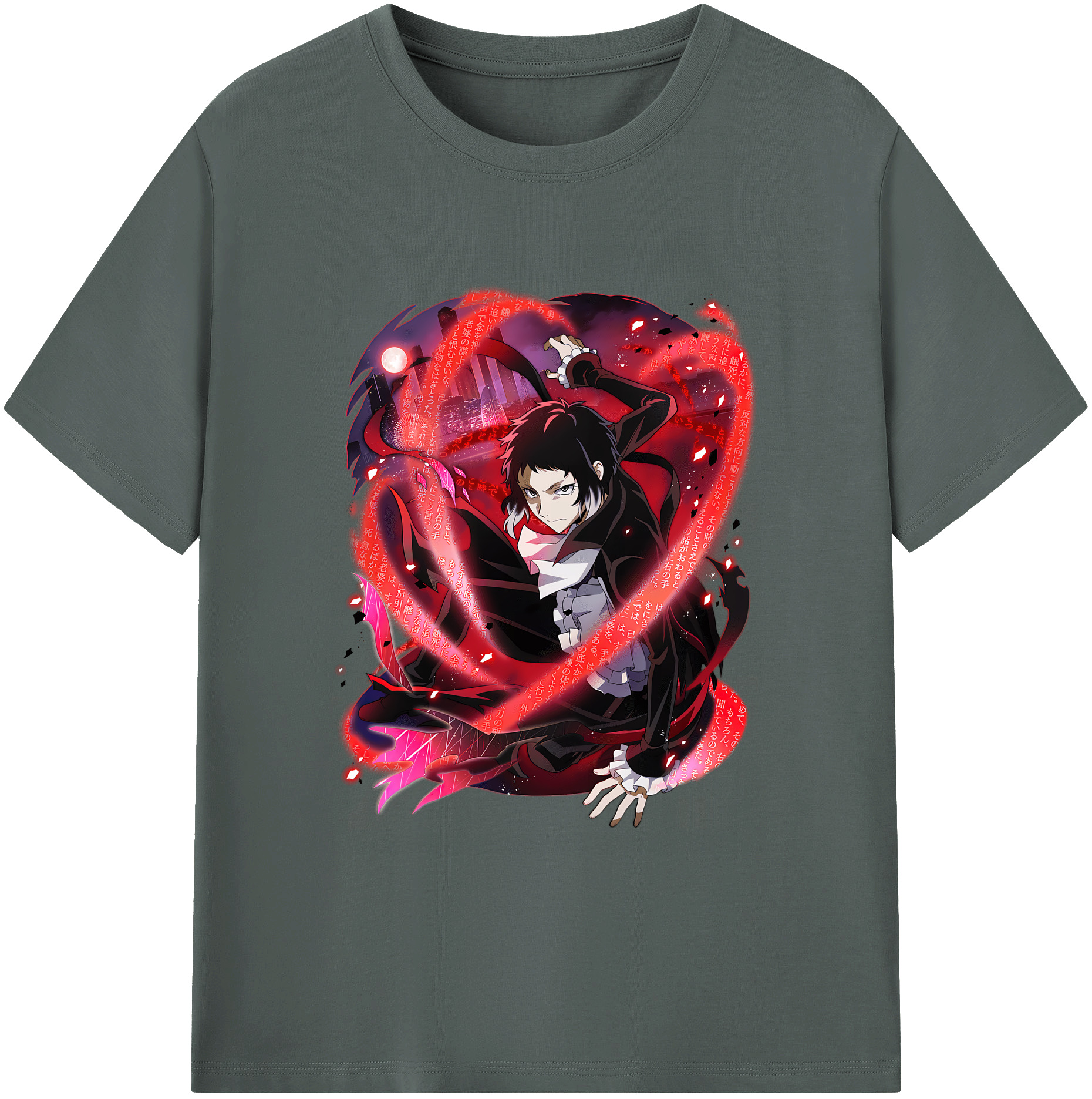 （画像用） 文豪ストレイドッグス Bungo Stray Dogs 綿100％ メンズ半袖Tシャツ｜肌触りやわらか＆通気性